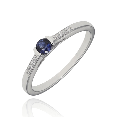 Fehér arany gyűrű 53-as méret (B52359)